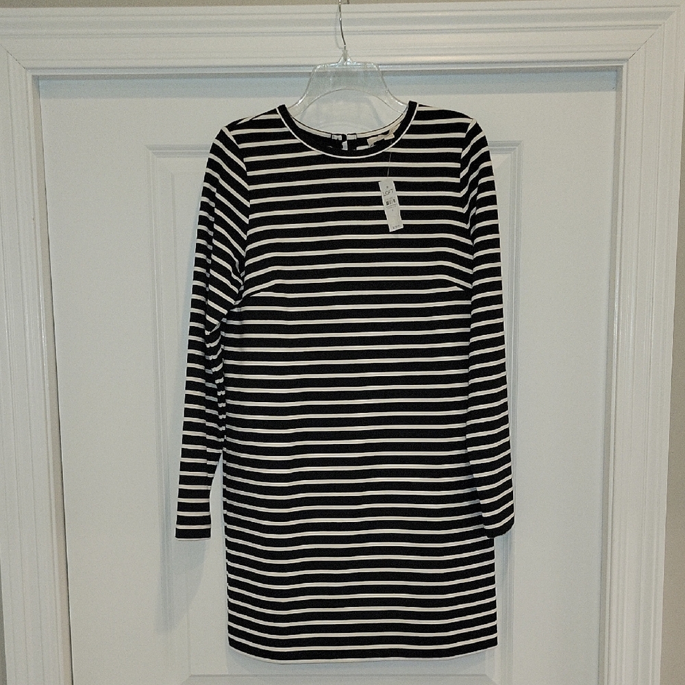 LOFT Women's Striped Knit Dress